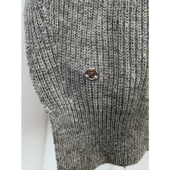 LULULEMON Estimated XS Seva Sweater Thumbholes Merino Wool Heathered Medium Gray - Picture 3 of 8